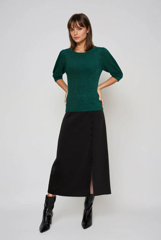 Γυναικεία πλεκτή μπλούζα MOODO Z-SW-4863 D.GREEN W25/26