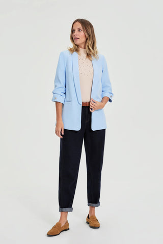 Γυναικείο σακάκι MOODO L-MR-4923 LIGHT BLUE SS26