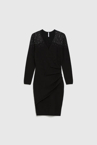 Γυναικείο φόρεμα πλεκτό MOODO Z-SU-4831 BLACK W25/26