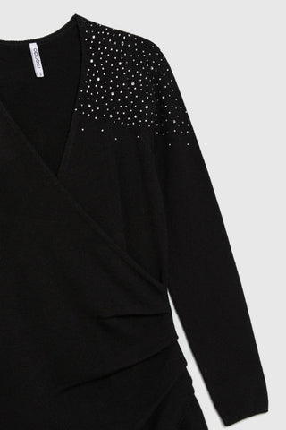 Γυναικείο φόρεμα πλεκτό MOODO Z-SU-4831 BLACK W25/26