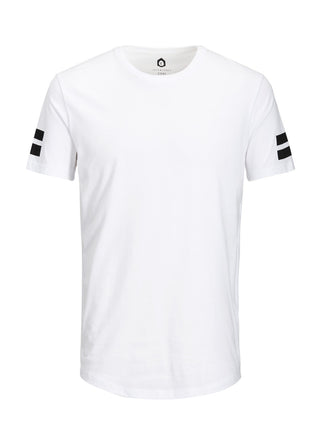 Ανδρική μπλούζα με σχέδιο στο μανίκι JACK & JONES 12116021 ΛΕΥΚΟ