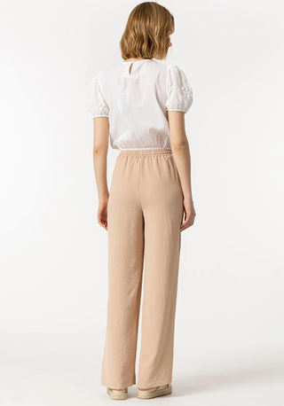 Γυναικείο παντελόνι με λάστιχο και κορδόνι στην μέση TIFFOSI 10049137 ΜΠΕΖ