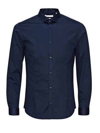 Ανδρικό πουκάμισο super slim fit JACK & JONES 12097662 Navy Blazer NOOS