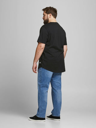 Ανδρική μπλούζα plus size JACK & JONES 12184933 Μαύρο