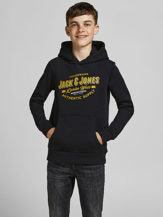 Παιδικό φούτερ με κουκούλα αγόρι JACK & JONES 12190422 Black NOOS