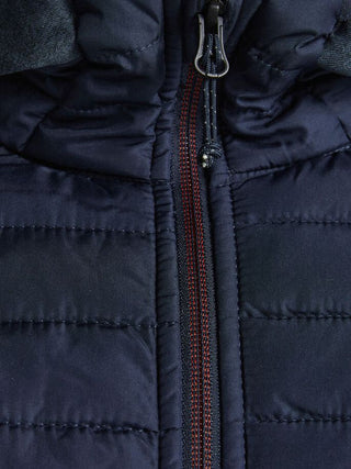 Ανδρικό jacket με κουκούλα plus size JACK & JONES 12182318 ΜΠΛΕ ΣΚΟΥΡΟ