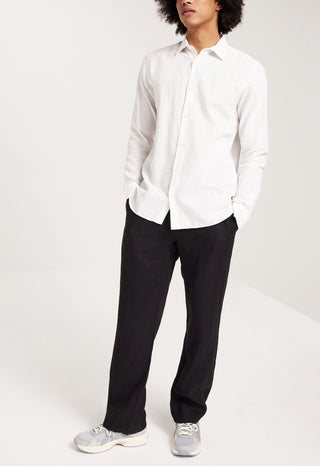 Ανδρικό πουκάμισο λινό JACK & JONES 12225707 Bright White