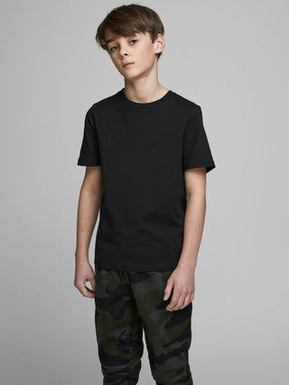 Παιδική μπλούζα basic o-neck αγόρι JACK & JONES 12158433 Μαύρο