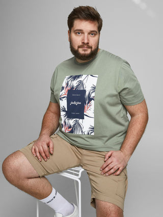 Ανδρικό t-shirt με στάμπα plus size JACK & JONES 12186876