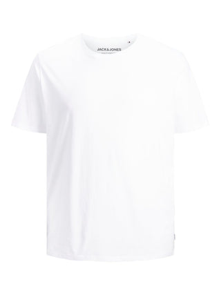 Ανδρική μπλούζα basic plus size JACK & JONES 12158482 Λευκό NOOS
