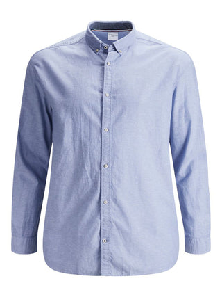 Ανδρικό πουκάμισο λινό plus size JACK & JONES 12182129