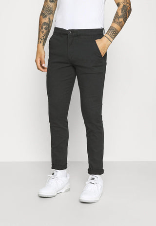 Ανδρικό παντελόνι chinos MARCO DAVE JACK & JONES 12174152 ΜΑΥΡΟ NOOS W23