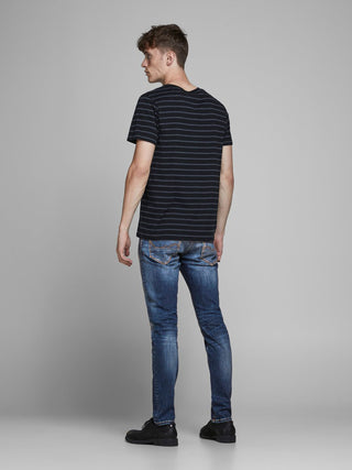 Ανδρικό τζίν slim fit JACK & JONES 12175888 BLUE DENIM