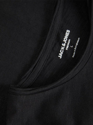 Ανδρικό t-shirt basic crew neck JACK & JONES 12211339 ΜΑΥΡΟ