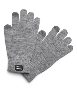 Ανδρικά γάντια αφής πλεκτά JACK & JONES 12158446 Grey Melange
