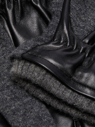 Ανδρικά γάντια 50% Leather-50% Wool JACK & JONES 12214811 ΓΚΡΙ