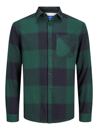 Ανδρικό πουκάμισο καρό JACK & JONES 12215467 Trekking Green NOOS