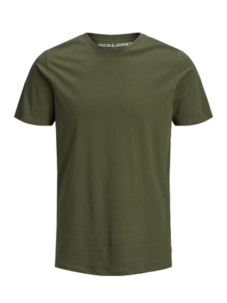 Ανδρική μπλούζα ORGANIC BASIC TEE O-NECK plus size JACK & JONES 12158482 Olive Night NOOS