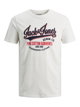 Ανδρικό t-shirt με στάμπα JACK & JONES 12199474 OFF WHITE