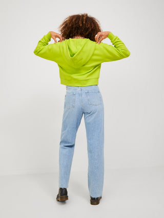 Γυναικεία ζακέτα φούτερ με κουκούλα JJXX JACK & JONES 12219609 Lime Punch NOOS