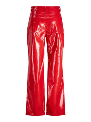 Γυναικείο παντελόνι δερματίνη slim straight fit JJXX JACK & JONES 12201557 Chinese Red NOOS