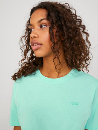 Γυναικείο t-shirt με logo JJXX JACK & JONES 12206974 ΤΥΡΚΟΥΑΖ NOOS