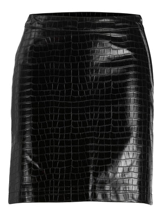 Γυναικεία φούστα mini δερμάτινη croc JJXX JACK & JONES 12203569 ΜΑΥΡΟ NOOS