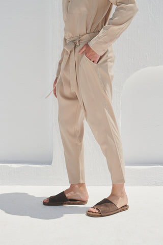 Ανδρικό παντελόνι με λάστιχο και ζώνη στην μέση P/COC P-1432 ΜΠΕΖ