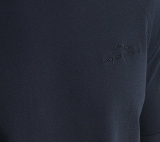 Ανδρική μπλούζα κοντομάνικη με κέντημα στο στήθος P/COC P-1657 ΜΑΥΡΟ