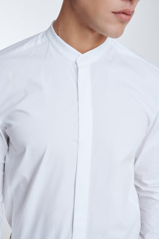 Ανδρικό πουκάμισο με mao γιακά P-1678 P/COC ΛΕΥΚΟ