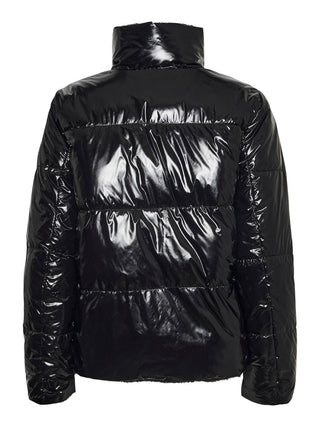 Γυναικείο μπουφάν puffer με γούνα διπλής όψης VERO MODA 10272991 ΜΑΥΡΟ
