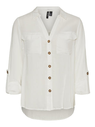 Γυναικείο πουκάμισο VMBUMPY L/S SHIRT NEW WVN GA VERO MODA 10275283 Snow White NOOS S 24