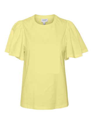 Γυναικεία μπλούζα κοντομάνικη με βολάν VERO MODA 10244714 ΚΙΤΡΙΝΟ