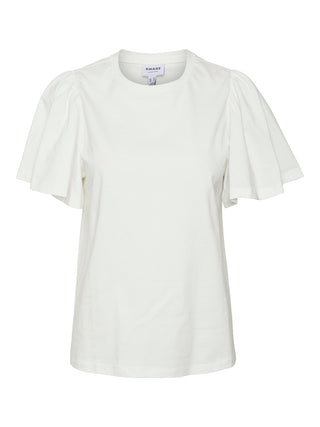 Γυναικεία μπλούζα κοντομάνικη με βολάν VERO MODA 10244714 Snow White