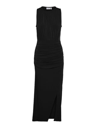 Γυναικείο φόρεμα VMEZRA SL O-NECK 7/8 DRESS VERO MODA 10286956 ΜΑΥΡΟ S23