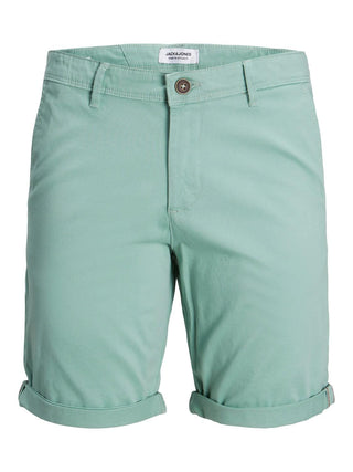 Ανδρική βερμούδα chino JPSTBOWIE JJSHORTS SOLID JACK & JONES 12165604 Granite Green S23