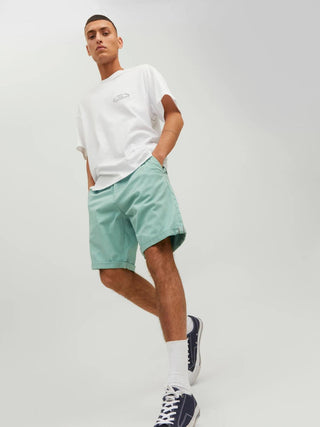 Ανδρική βερμούδα chino JPSTBOWIE JJSHORTS SOLID JACK & JONES 12165604 Granite Green S23