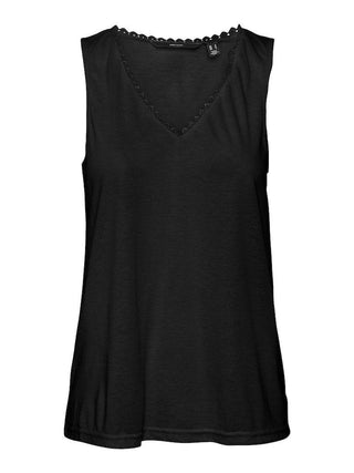 Γυναικείο top αμάνικο VMSANDY V-NECK TANK TOP VERO MODA 10287905 ΜΑΥΡΟ S23