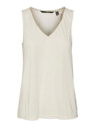 Γυναικείο top αμάνικο VMSANDY V-NECK TANK TOP VERO MODA 10287905 Birch S23