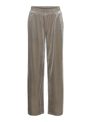 Γυναικείο παντελόνι βελούδο με ελαστική μέση VERO MODA 10256789 ΓΚΡΙ